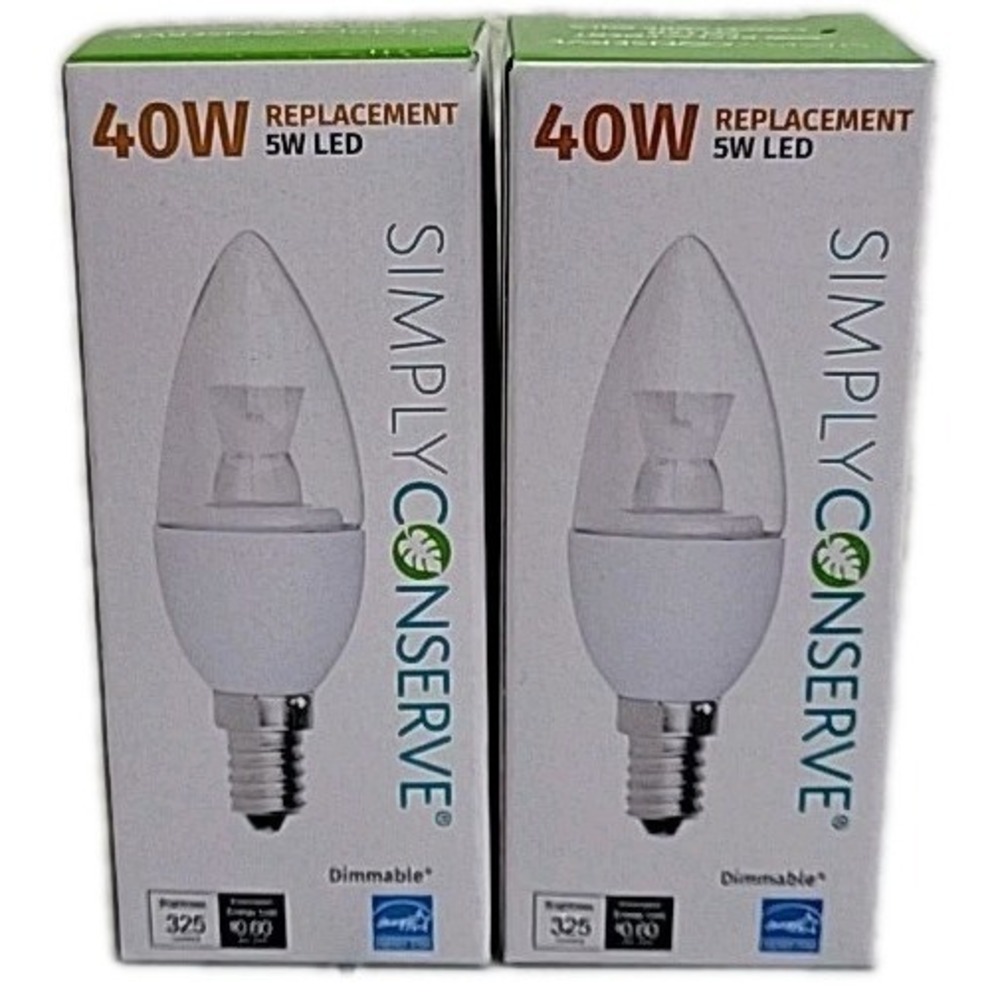SIMPLY CONSERVE LED Light Bulb‎ Dimmable 40W Warm White L05LCDL2700K 1 Bulb